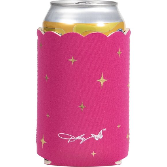 Dolly Parton Pink Can Cooler Sleeve 4" x 5" Neoprene Polyester Party Favors - Picture 3 of 4
